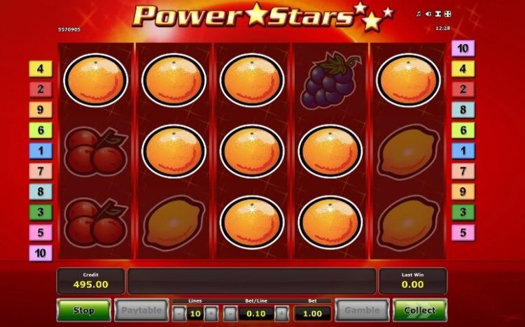 Novomatic - Power Stars - Gameplay