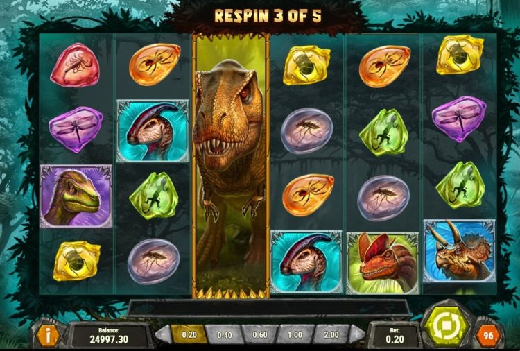 Raging Rex slot Respin bonus