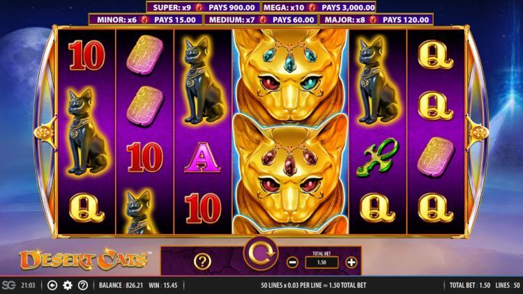 Desert Cats gokkast WMS
