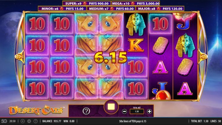 Desert Cats slot win