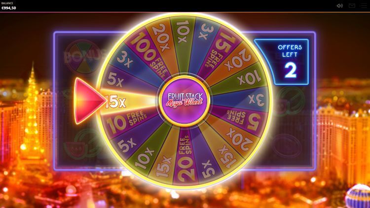 Fruit Stack Mega Wheel Cayetano wheel bonus