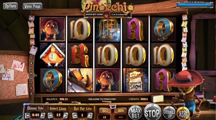 Pinocchio gokkast Betsoft