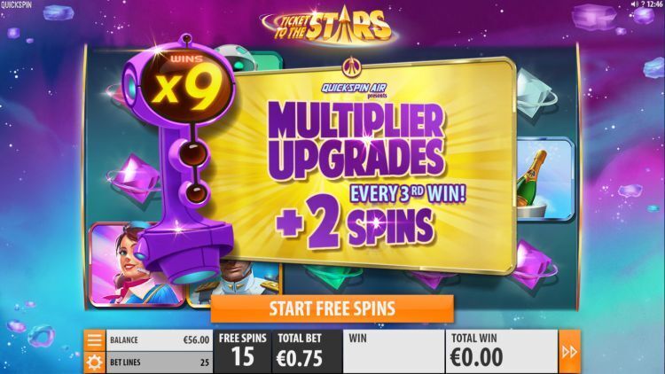 Ticket to the Stars slot bonus