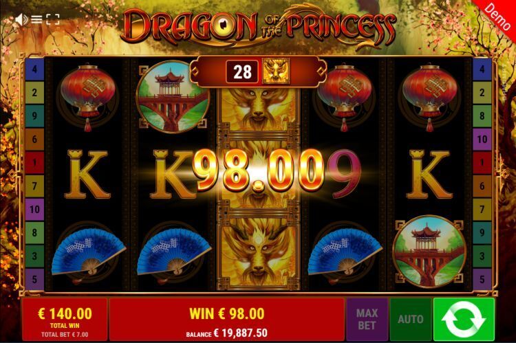 Dragon of the Princess slot Gamomat