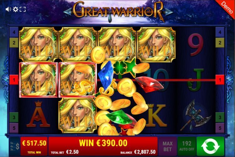 Great Warrior gokkast big win