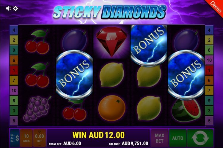 Sticky Diamonds slot bonus