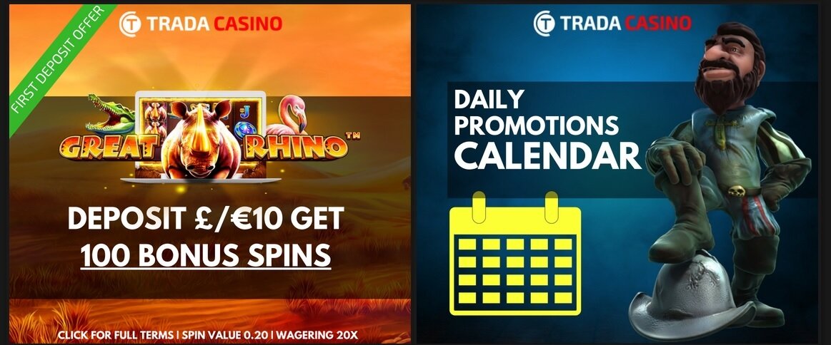 Trada Casino bonus