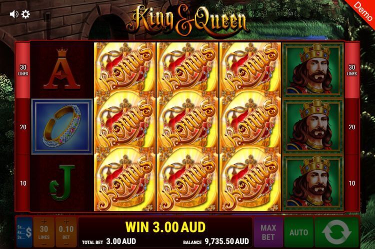 King and Queen gokkast bonus win