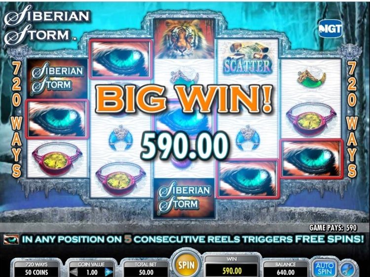 Siberian Storm IGT slot win