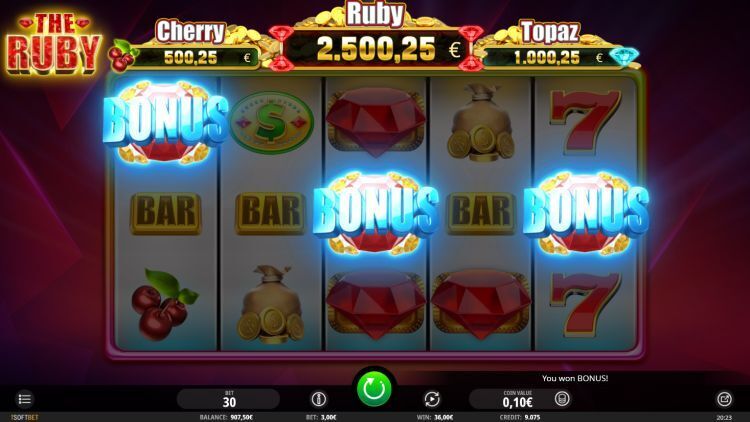 The Ruby online slot bonus