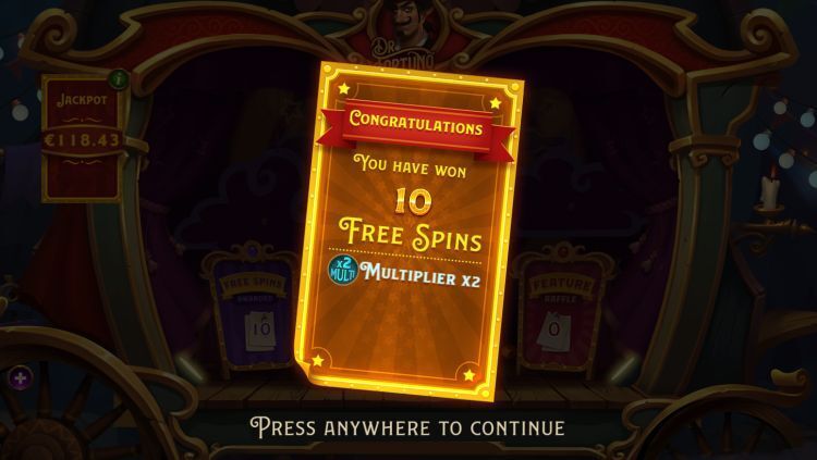 Dr Fortuno slot bonus win