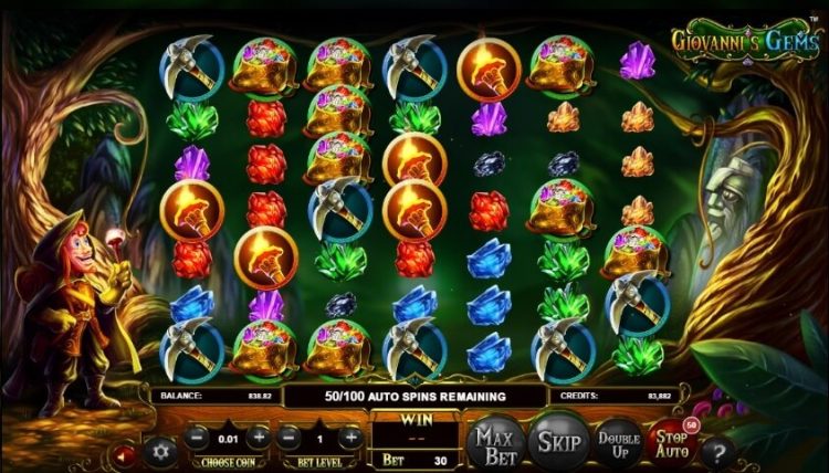 Giovanni's Gems online slot gameplay