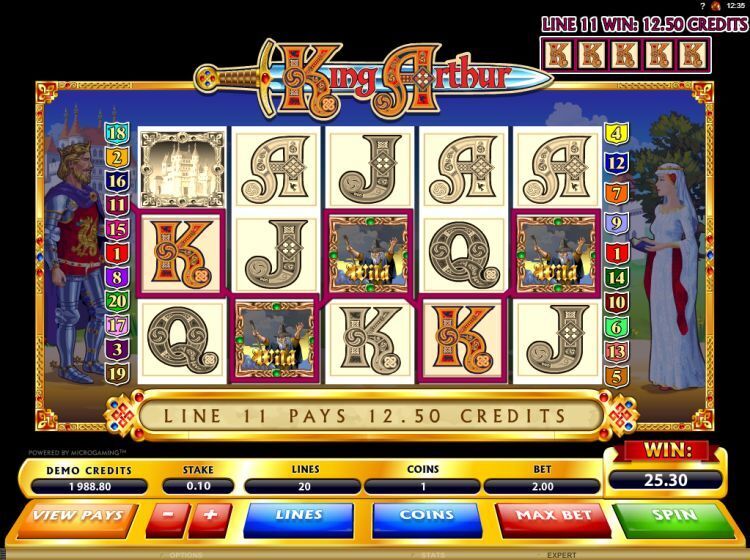 King Arthur slot Microgaming