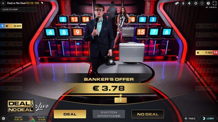 Deal or No Deal Live Kofferspel Bonus