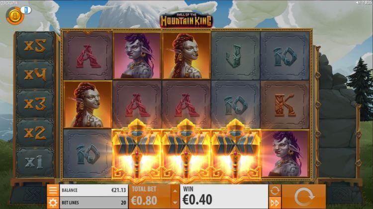 Hall of the Mountain King slot bonus win