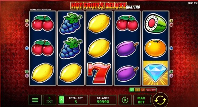 Hot Fruits Deluxe Quattro online slot Stakelogic