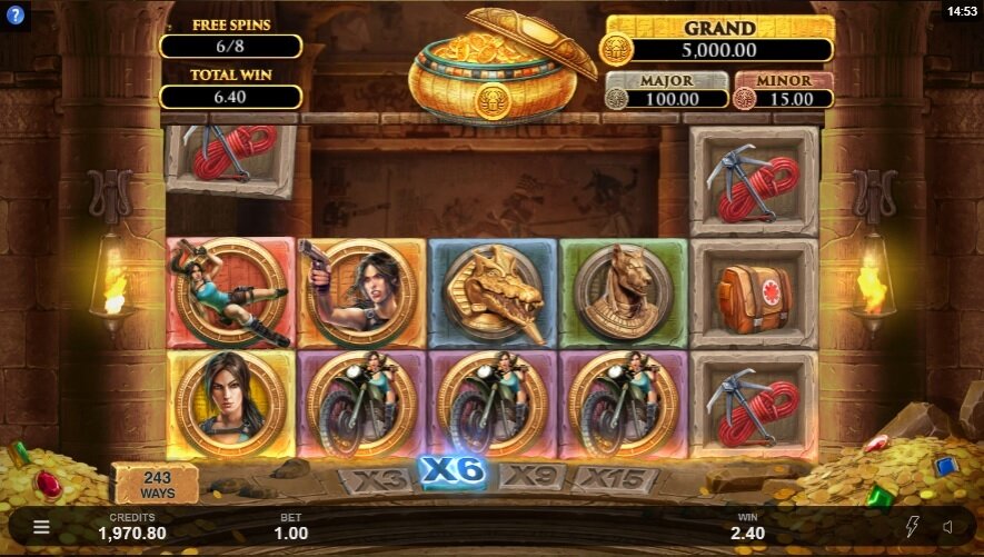 Lara Croft Temples and Tombs Gokkast Review (MicroGaming)