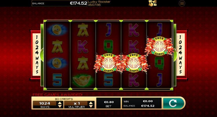 Lucky Rooster slot Free Spins win