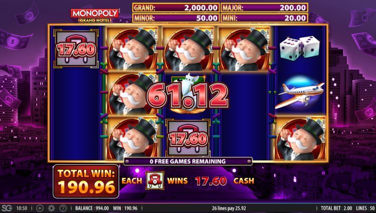 Monopoly Grand Hotel gokkast bonus