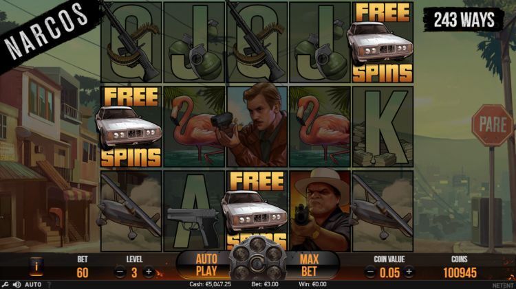 Narcos gokkast review free spins trigger