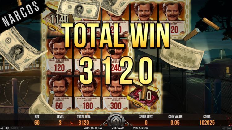 Narcos slot review netent bonus big win