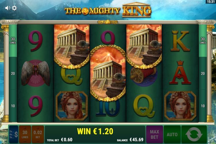 The Mighty King gokkast bonus win