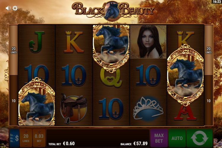 Black Beauty online slot bonus win