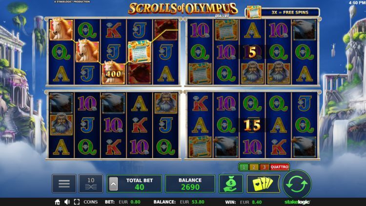 Scrolls of Olympus Quattro online gokkast