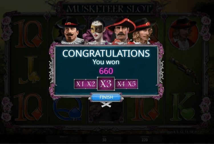 Musketeer Slot Free Spins bonus