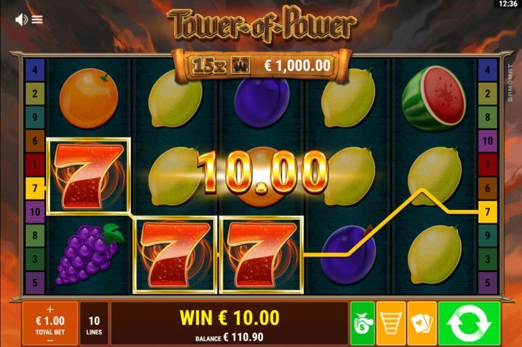 tower-of-power-gokkast review gamomat win