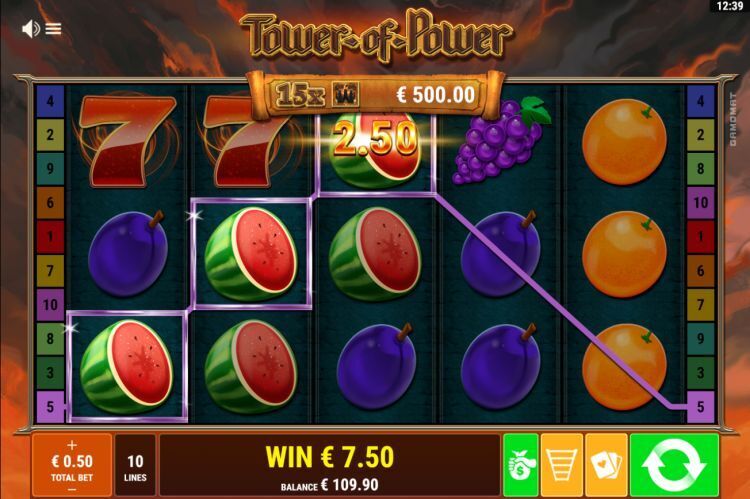 tower-of-power-gokkast review gamomat win 2