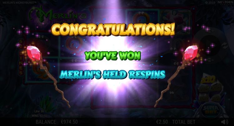 Merlins Money Burst slot bonus win