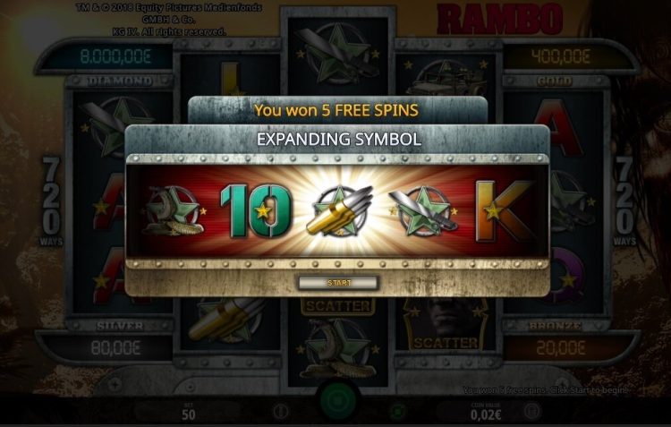 Rambo iSoftBet slot Free Spins