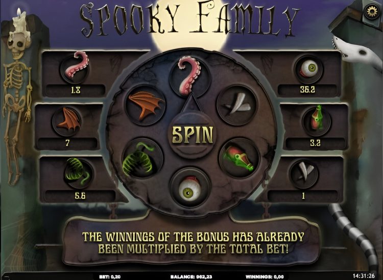 Spooky Family online slot bonus