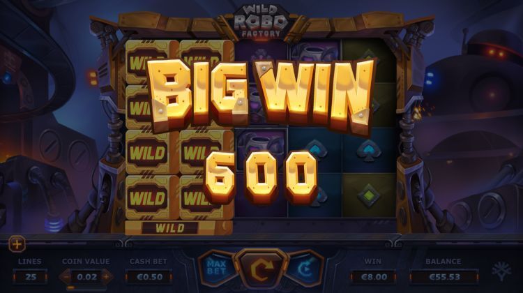 Wild Robo Factory slot big win