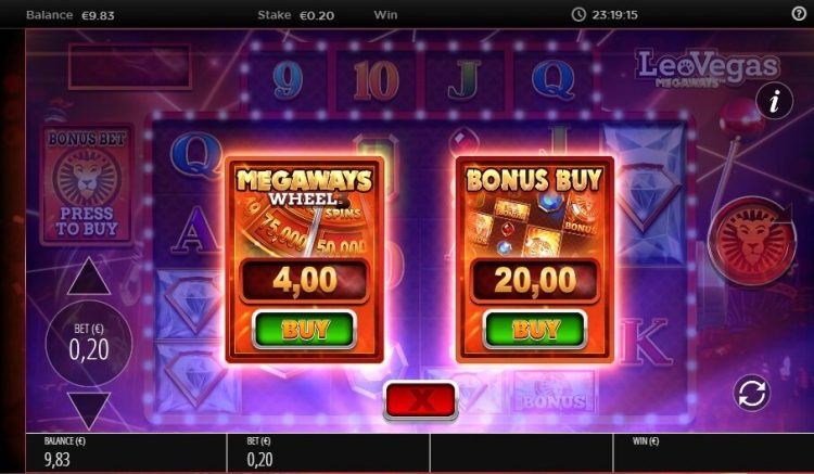LeoVegas Megaways slot Bonus Bet Buy