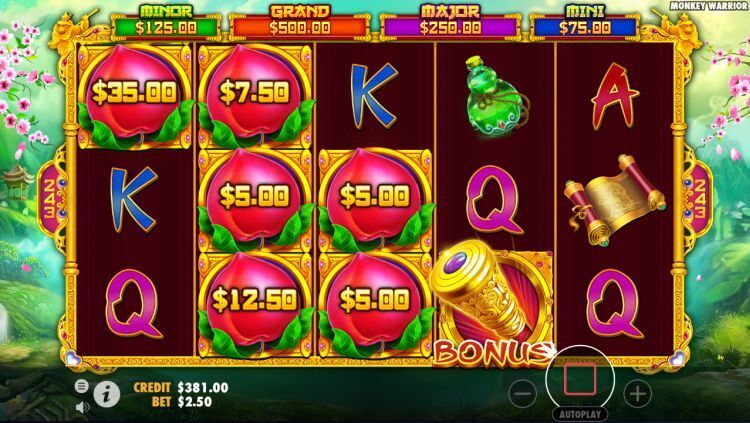 Monkey Warrior Pragmatic Play bonus trigger