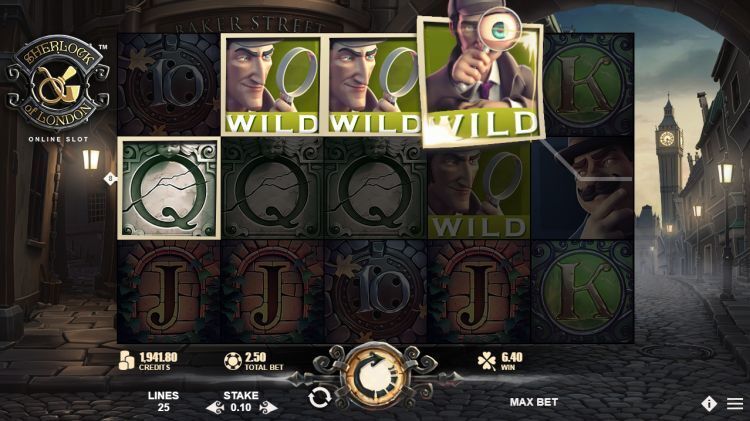 Sherlock of London slot gameplay