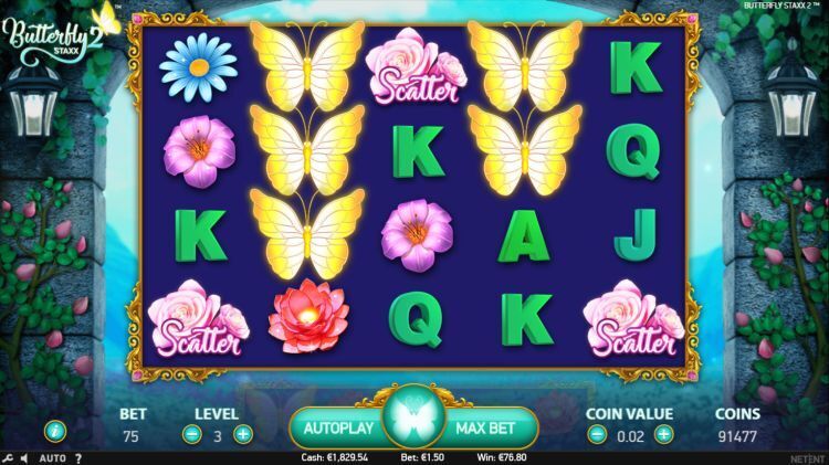 Butterfly Staxx 2 slot netent bonus trigger