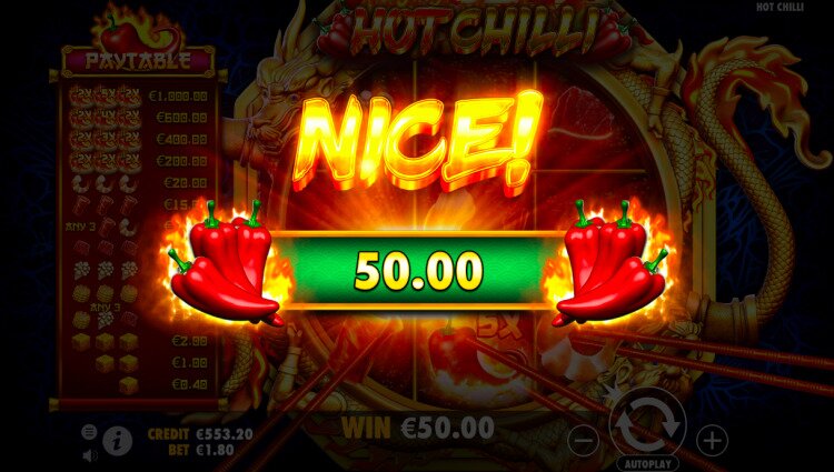 Hot Chilli slot win