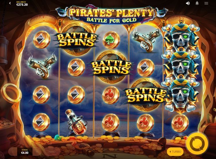 Pirates' Plenty Battle for Gold slot Free Spins win