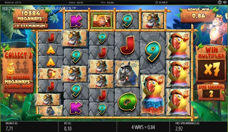 Return of Kong Megaways gokkast bonus win