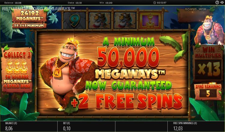 Return of kong megaways slots blueprint retrigger