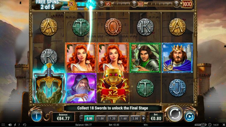 The Sword and the Grail Free Spins bonus