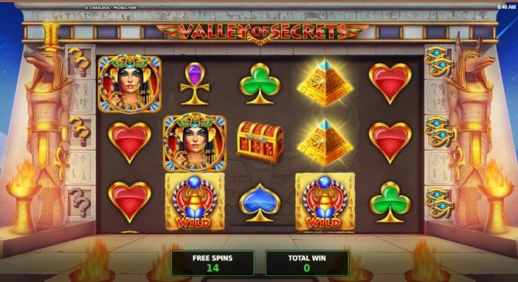 Valley of Secrets online slot gameplay