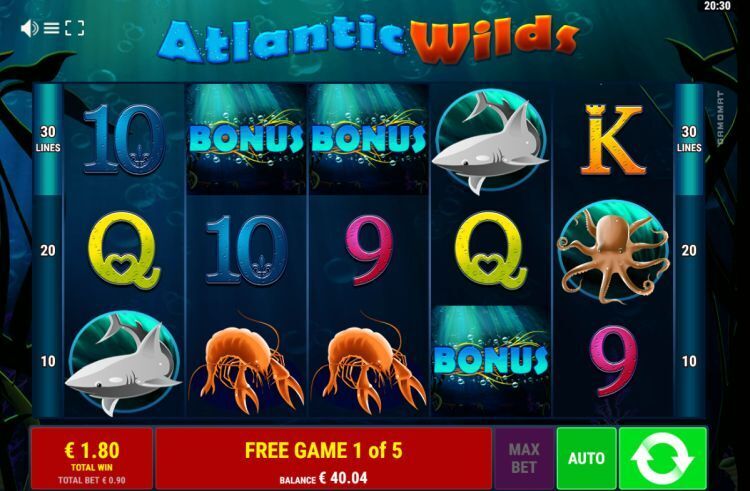 Atlantic Wilds gamomat review free spins trigger