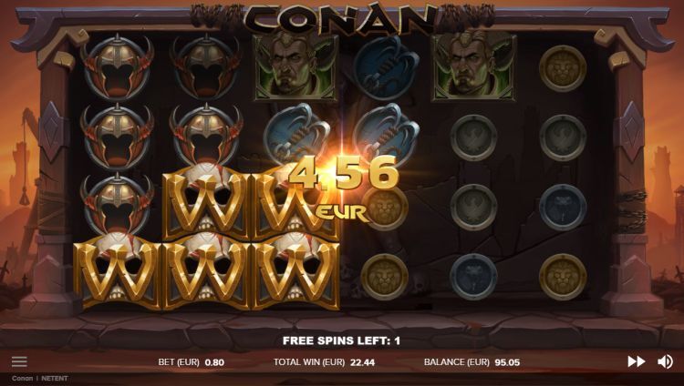 Conan slot review Netent free spins win