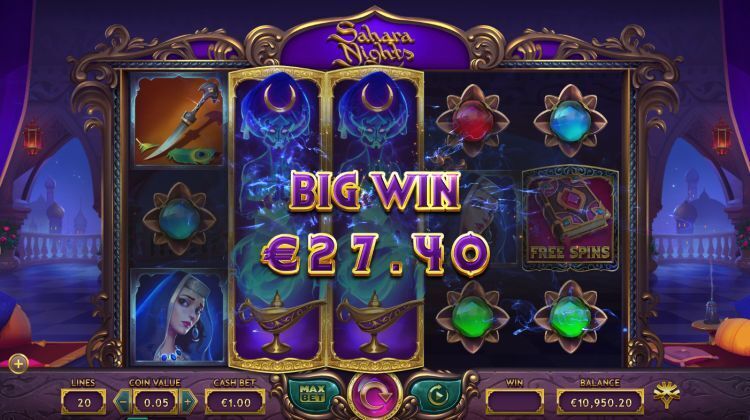 Sahara Nights Yggdrasil big win