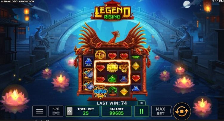Legend Rising slot win