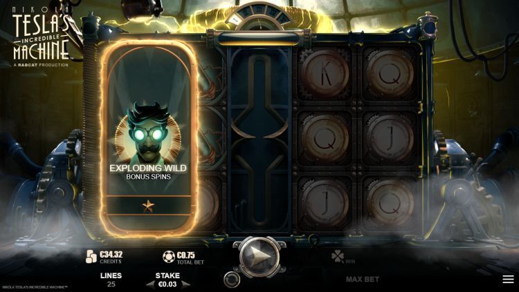 Nikola Tesla's Incredible Machine online slot feature